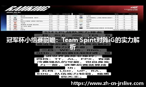 冠军杯小组赛前瞻：Team Spirit对阵iG的实力解析